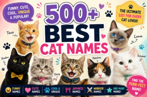 Best Cat Names | Silly Boy Black Girl Guy Male Grey Female