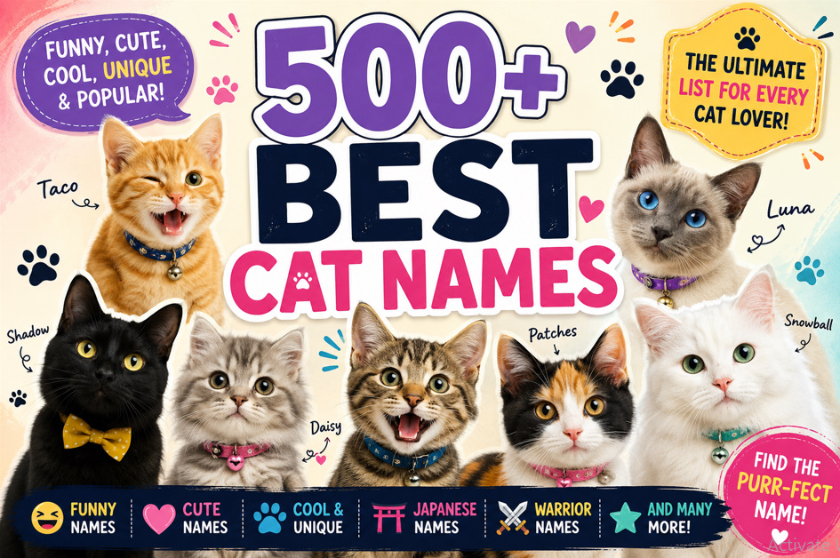 Cat Names Silly Boy Black Girl Guy Male Female