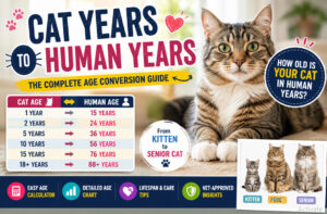 Cat Years to Human Years Calculator, Chart & Age Conversion Guide